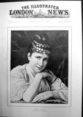Old Antique Print Zuleika By Tito Conti Photo Gustav Schauer Berlin 1893 19th