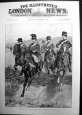 Antique Old Print Reconnoitring Military Party Retreating Before Enemy 1893
