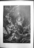 Antique Old Print Christmas Under Arms Still In Field R Caton Woodville 1900