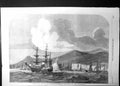 Original Old Antique Print Arrival Gunboat Flotilla Madeira En Route China 1857