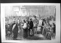 Old Antique Print Almsgiving Maundy Thursday Chapel Royal Whitehall 1867 19th