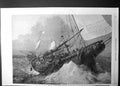 Original Old Antique Print Harvest Time In North Sea Gh Andrews 1867 Victorian