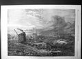 Original Old Antique Print Works Midland Railway Near Kings Cross 1867 19th