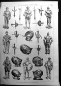 Old Antique Print Edwin J Bretts Armour Collection Tudor Exhibition 1890 19th