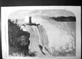 Original Old Antique Print Niagara Falls Photograph By Lolmes New York 1857