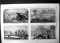 Original Old Antique Print Dr Livingstones Travels South Africa Hopo Lions 1857