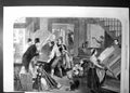 Original Old Antique Print Quarter Day People Preparing To Move House 1863 19th