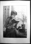 Original Old Antique Print Third Volume Drawn Alfred Johnson 1894 Victorian