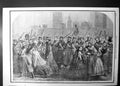 Antique Old Print Reinforcements For Canada Guards Westminster Bridge 1861 19th