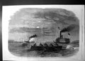 Original Old Antique Print Cutting F Civil War Despatch Galley Potomac 1861