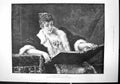 Old Antique Print Interesting Study H Vogler Lady Reading Large Book 1891 19th