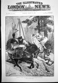 Old Print Travelling Siberia Mail Sledge Road Yeniseisk Krasnoiarsk 1891 19th