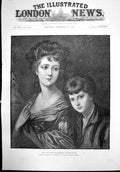 Antique Print Eliza Anne Linley Mrs Sheridan & Brother T Gainsborough 1891 19th