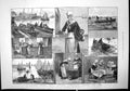 Old Print French Sardine Industry Nets Landing Fish Salting Cooking 1890 19th