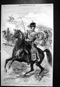 Original Old Antique Print French Imperial Guard E Morin Horse Artillery 1856
