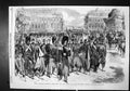 Old Antique Print Crimean Troops Defiling Foot Column Place Vendome 1856 19th