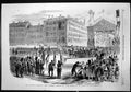 Old Print Emperor Meeting Crimean Troops Place De La Bastille Paris 1856 19th