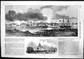 Original Old Antique Print Attack Sveaborg Ships Approach St Petersburg 1856