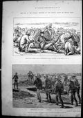 Antique Old Print Death Burial Mr Cameron Crrespondent Standard Soudan 1885