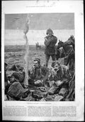 Old Antique Print War In Soudan Bivouac Desert Fire Smoking Eating 1885 19th