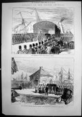 Old Print Funeral Prince Imperial Procession T Pier Woolwich Arsenal 1879 19th