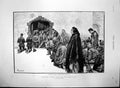Antique Old Print Life Ireland Outside Chapel Woodford Boycotted Police 1888