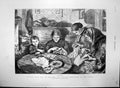Old Antique Print Life Ireland Cottage Industries North Embroidery 1888 19th