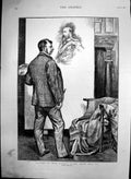 Original Old Antique Print Painters In Their Studios Mr Frank Holl R A 1888