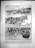Antique Old Print British Expedition Aden Destroy Arab Fort Ad Darega 1901 20th