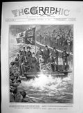 Antique Old Print Duke Duchess Cornwall Ottawa Coming Down Lumber Slide 1901