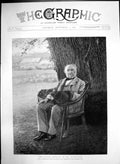 Original Old Antique Print Latest Portrait Mr Gladstone Hawarden Fete 1894 19th