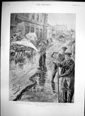 Antique Print Anti Cholera Specific Washing Street Round Covent Garden 1894