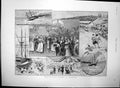 Original Old Antique Print Visit Hms Nelson Melbourne Dock Dance On Board 1887