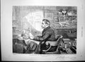 Old Antique Print Celebrities Day General Boulanger Writing At Desk 1887 19th