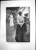 Antique Print Illustrating William Blacks New Story WolfenbergWomen 1892