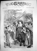 Antique Old Print Haddon Hill Opera Savoy Sydney Grundy Arthur Sullivan 1892
