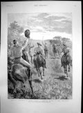 Antique Old Print Lord R Churchill South Africa Sporting Match Salisbury 1892