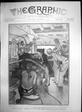 Antique Print Victory Or Death Marking Guns Belleisle Battle Trafalgar 1905