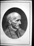 Antique Old Print His Eminence Late Cardinal Manning 1808-1892 J Russell 1892