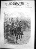 Antique Print Duke Cambridge Inspecting Aldershot Division Long Valley 1892