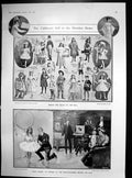 Antique Print Childrens Ball Mansion House Belles Beaux Photographers 1908 20th