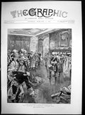 Antique Old Print Counteess Warwicks Costume Ball Cedar Room War Castle 1895