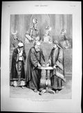 Antique Old Print Passion Play Oberammergau Judas Thirty Pieces Silver 1890
