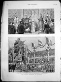 Original Old Antique Print Royal Wedding Austria Princess Stephanie Vienna 1881