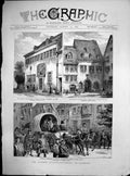 Antique Old Print Luther Quatercentenary Germany Martin Luther Erfurt 1883 19th
