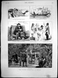 Old Antique Print Fishery Exhibition Berlin Chinese Baltic Fishermen 1880 19th