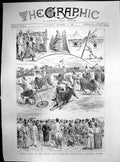 Old Antique Print Field Sports Argyll Sutherland Highlanders Colombo 1887 19th