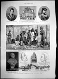 Antique Old Print Burma Dacoits In Jail Mandalay Alexander Pope Commemor 1888