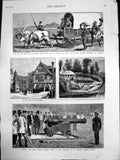Old Antique Print Ens Zulu War Rifled Cannon St Helens Island Canada 1879 19th