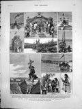 Old Print Marquis Lorne Canadian Pacific Railway Winnipeg Eagle Lake 1881 19th